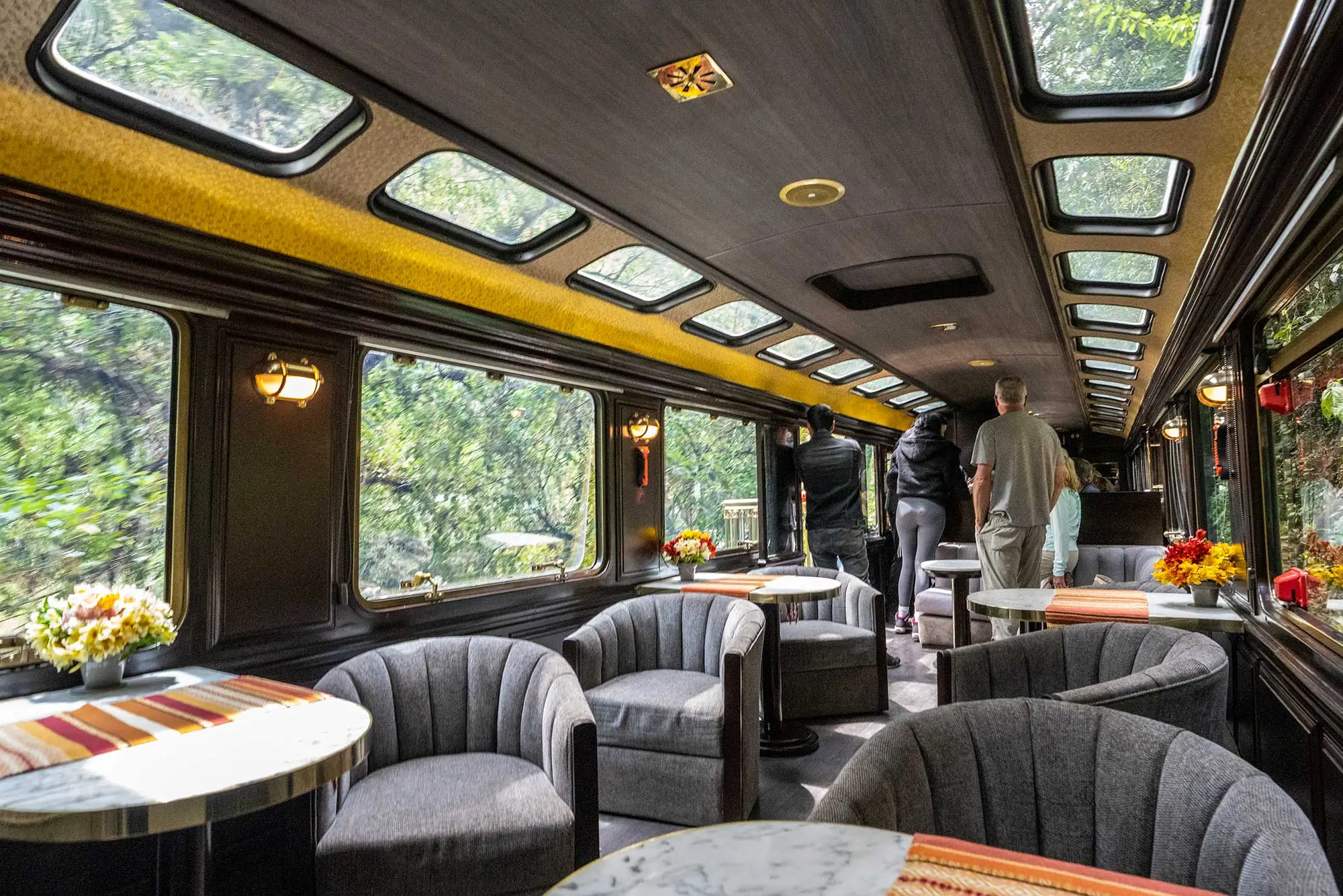 Inca Rail First Class train to Machu Picchu with luxury dining experience