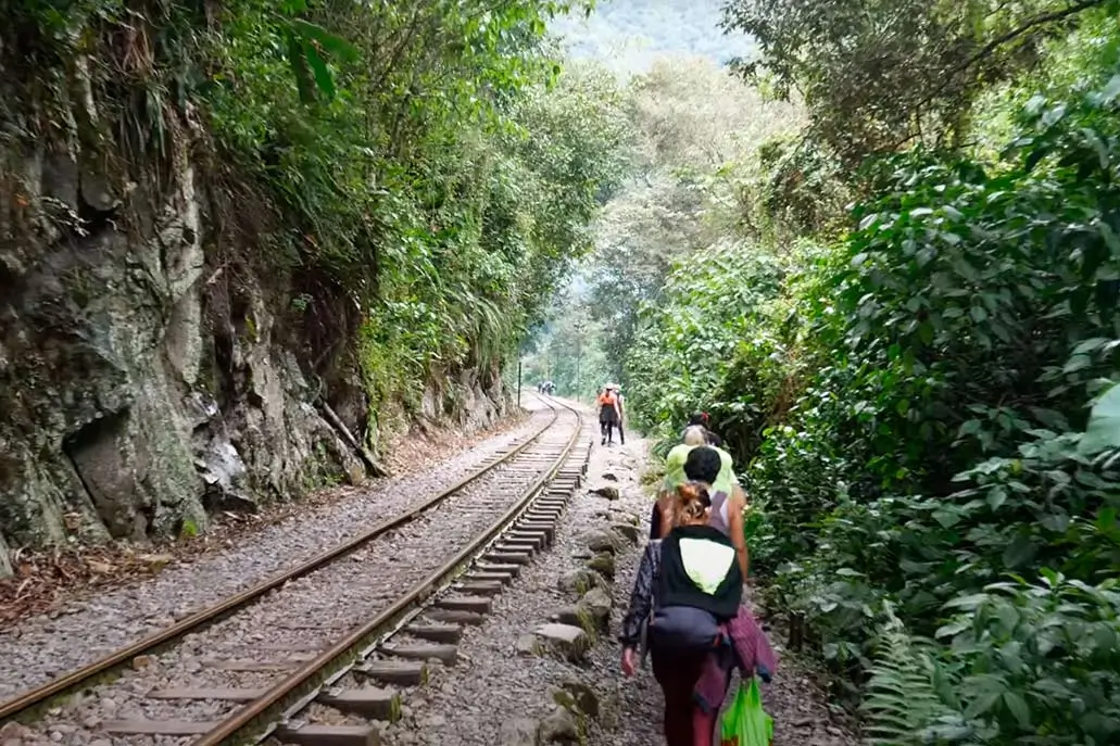 Road to Aguas Calientes via Hydroelectric route in Cusco, Peru