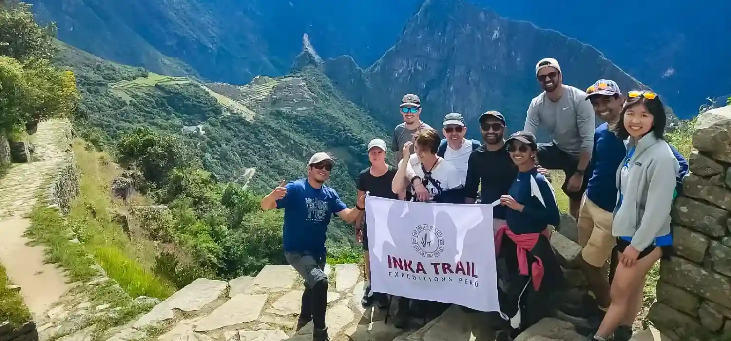 Inca Trail to Machu Picchu - Breathtaking view of the Sun Gate at sunrise | Adventure tourism in Peru